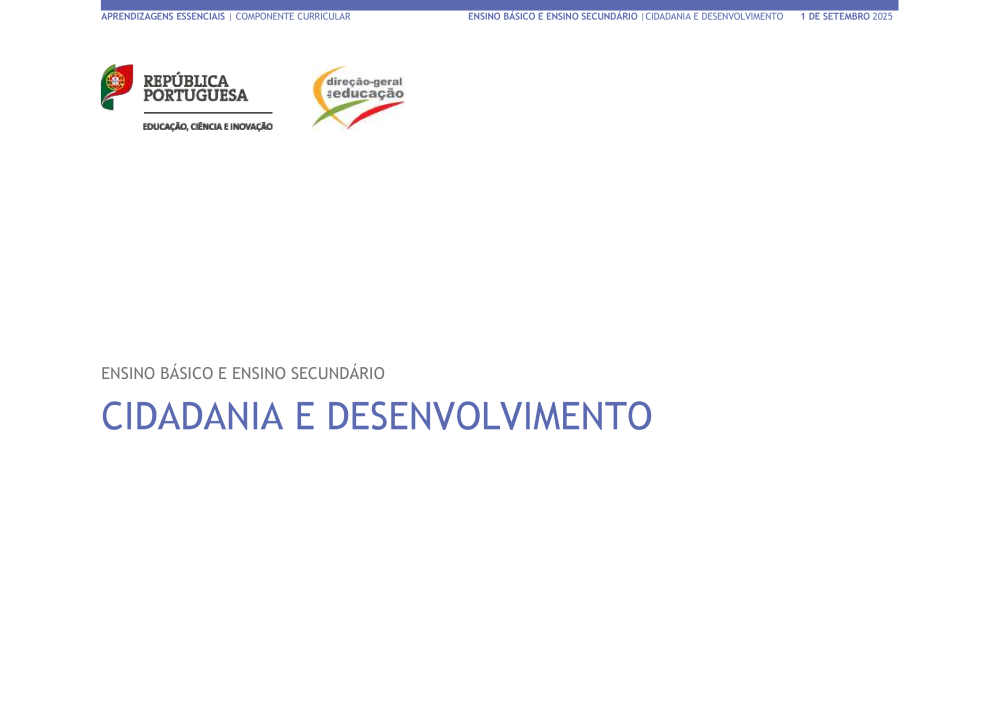 Cidadania e Desenvolvimento - Aprendizagens Essenciais
