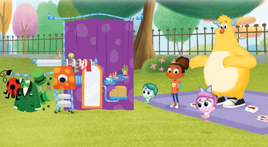 imagem do excerto do episódio com a Esme e os seus amigos num jardim